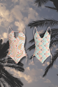 Costume Intero Reversibile Fantasia Boho & Pesci