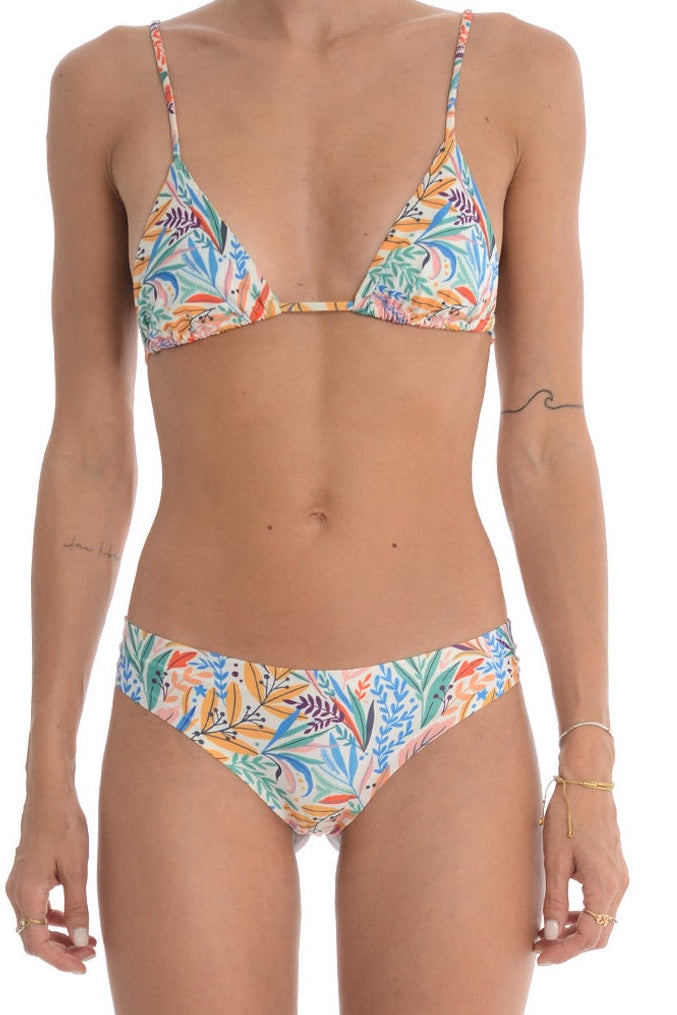 Costume Due Pezzi Triangolo Fantasia Floreale