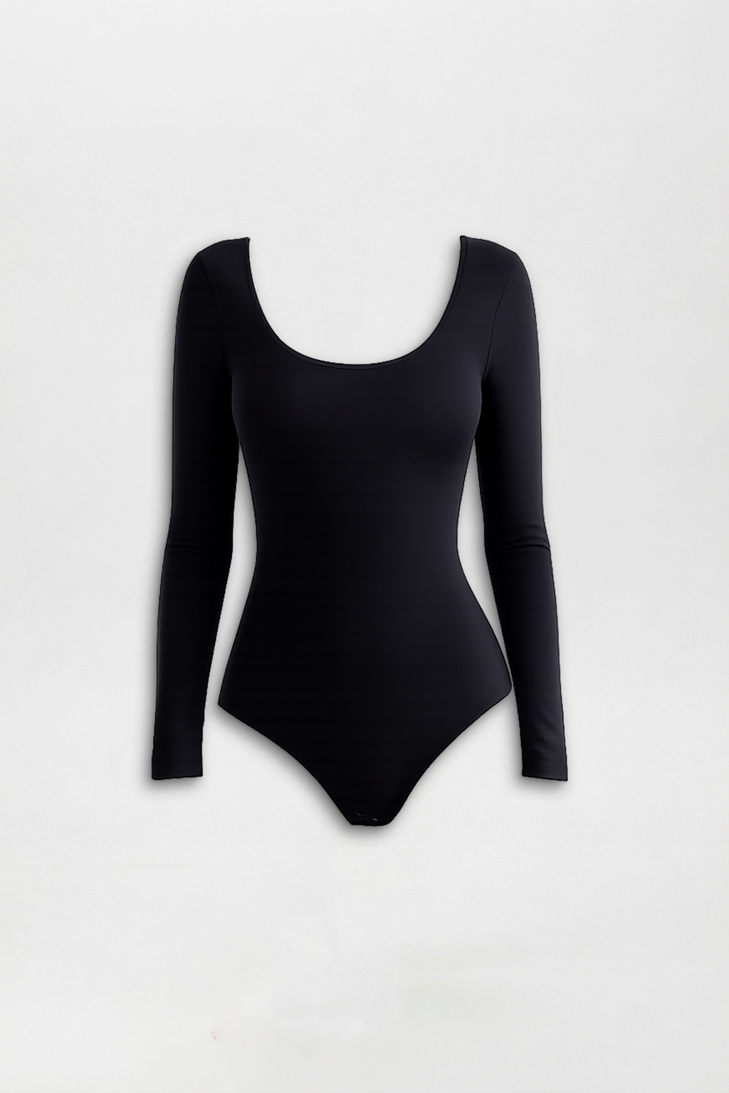Body Maniche Lunghe Nero in Lyocell