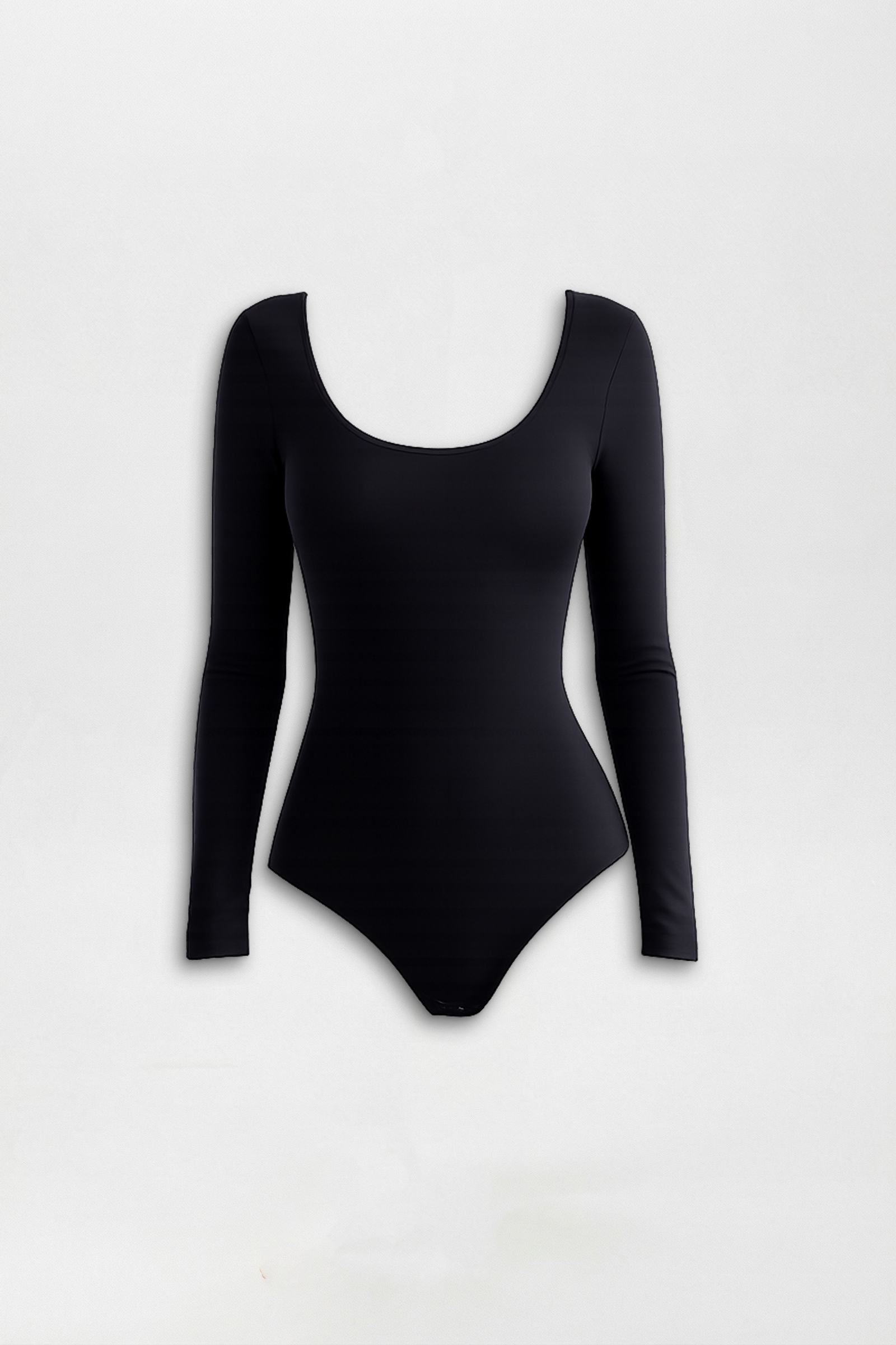 Body Maniche Lunghe Nero in Lyocell