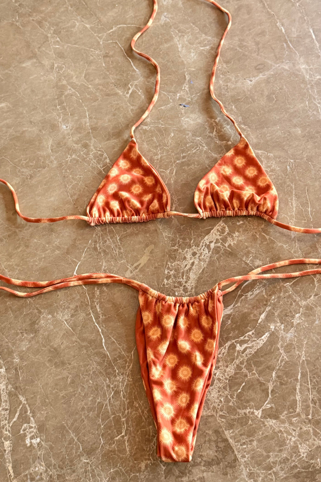 Bikini Due Pezzi Triangolo Fantasia Sole