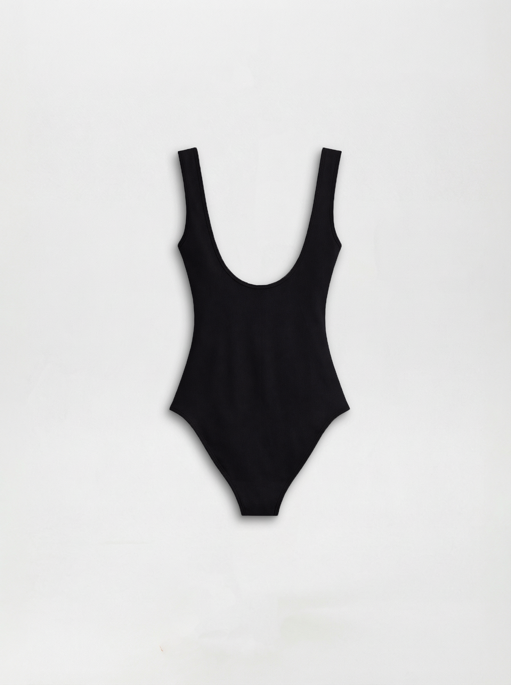 Body No Maniche Nero in Lyocell