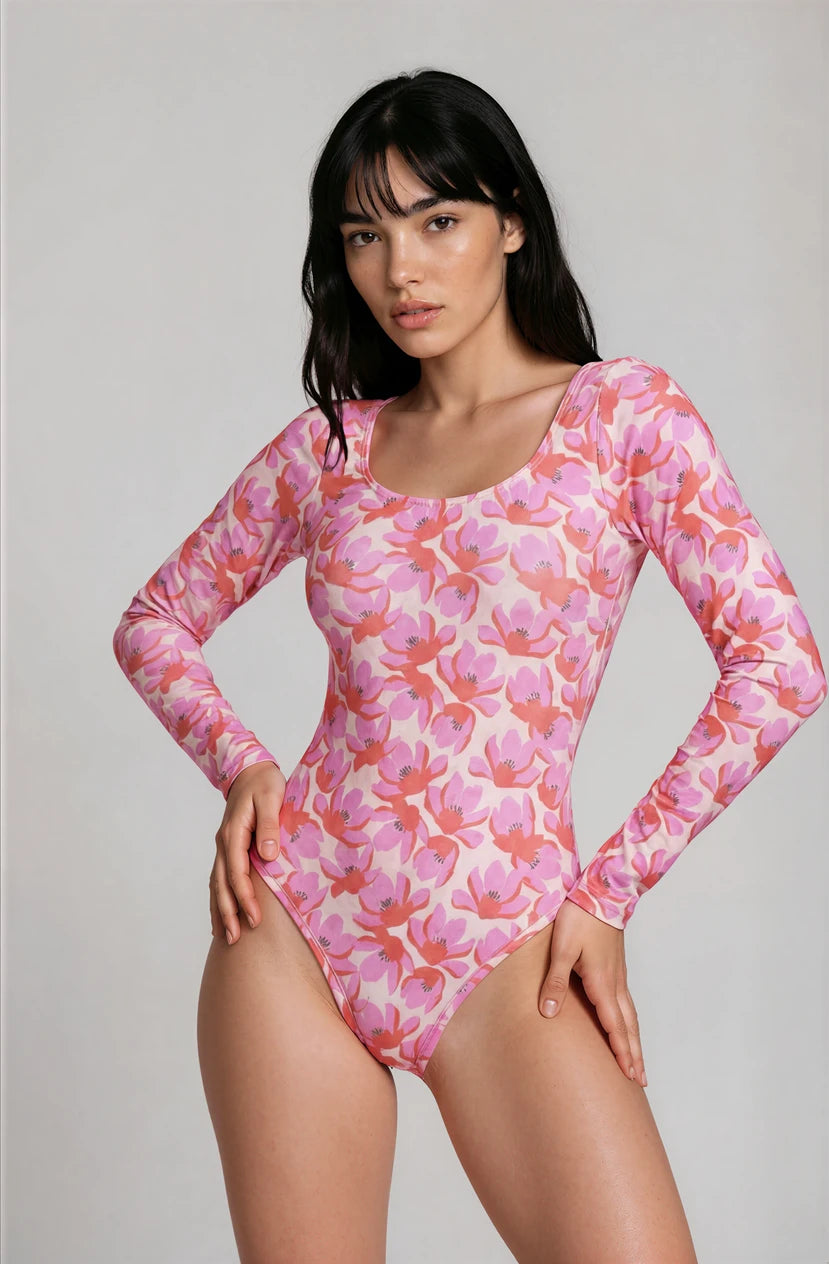 Body Sport Maniche Lunghe Fantasia Floreale